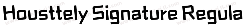 Housttely Signature Regular 商用须授权 7字体转换